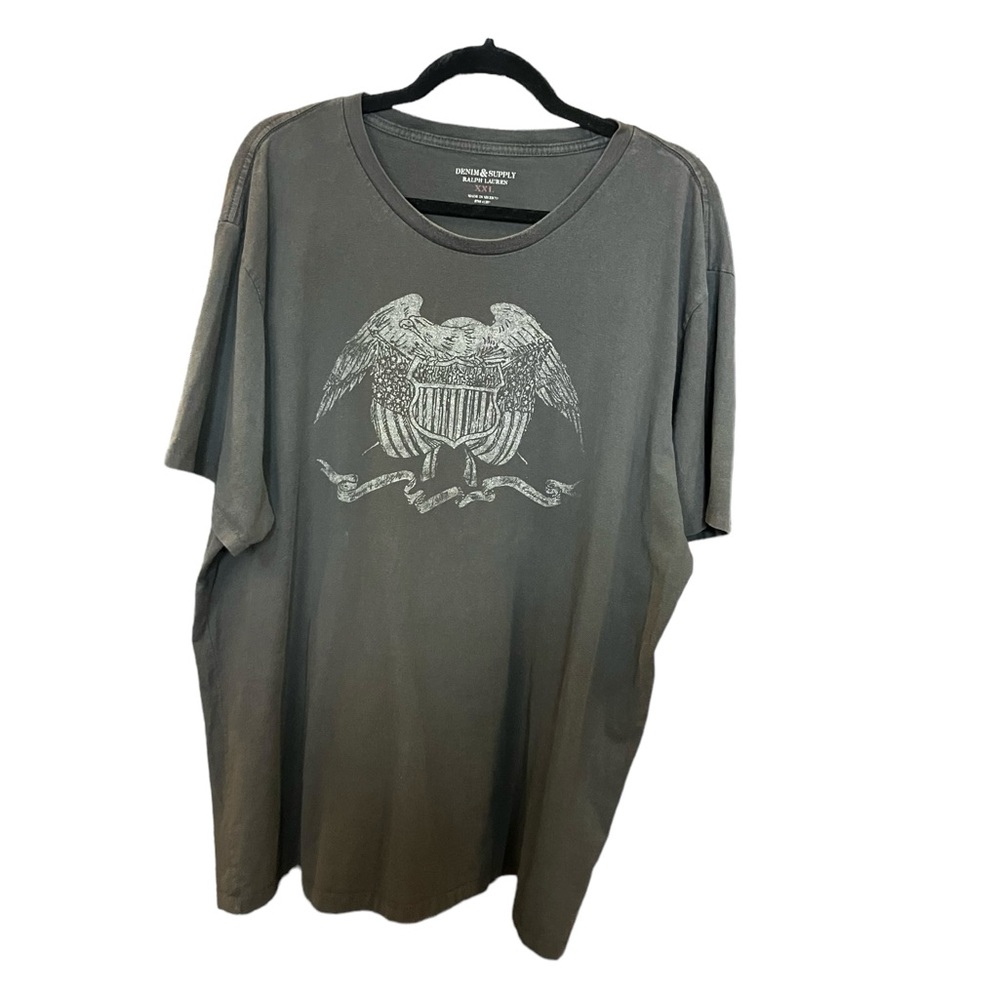 Ralph Lauren Shirt Gray Denim & Supply Eagle Outdoor Size 2x Vintage - Picture 5 of 5